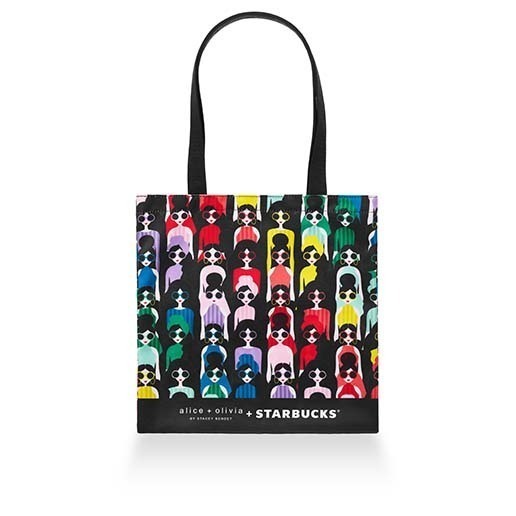 【新品/送料無料】国内未発売 台湾 限定 alice+olivia×Starbucks RAINBOWトートバッグ アリスオリビア アリス&オリビア バッグ 希少