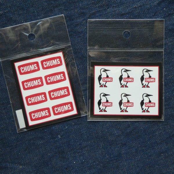 CHUMS ステッカー 2枚セット Mini Logo Booby CH62-0089 CH62-1621 新品 防水素材