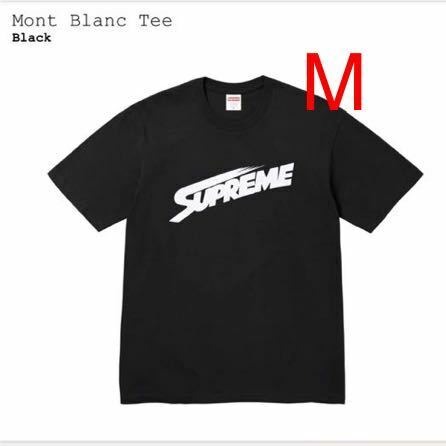 【新品】M 23FW Supreme Mont Blanc Tee Black シュプリーム モン ブラン Tシャツ ブラック ステッカー付き