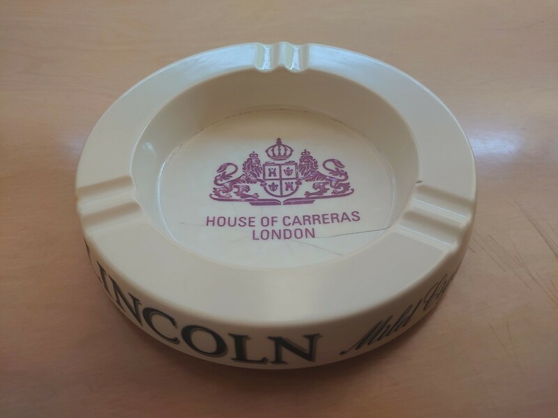 ジャンク割れあり【イギリス製 メラミン灰皿】英国 UKヴィンテージ 企業物 HOUSE OF CARRERAS OF LONDON★カギ入れ 小物入れ【送料350円】 