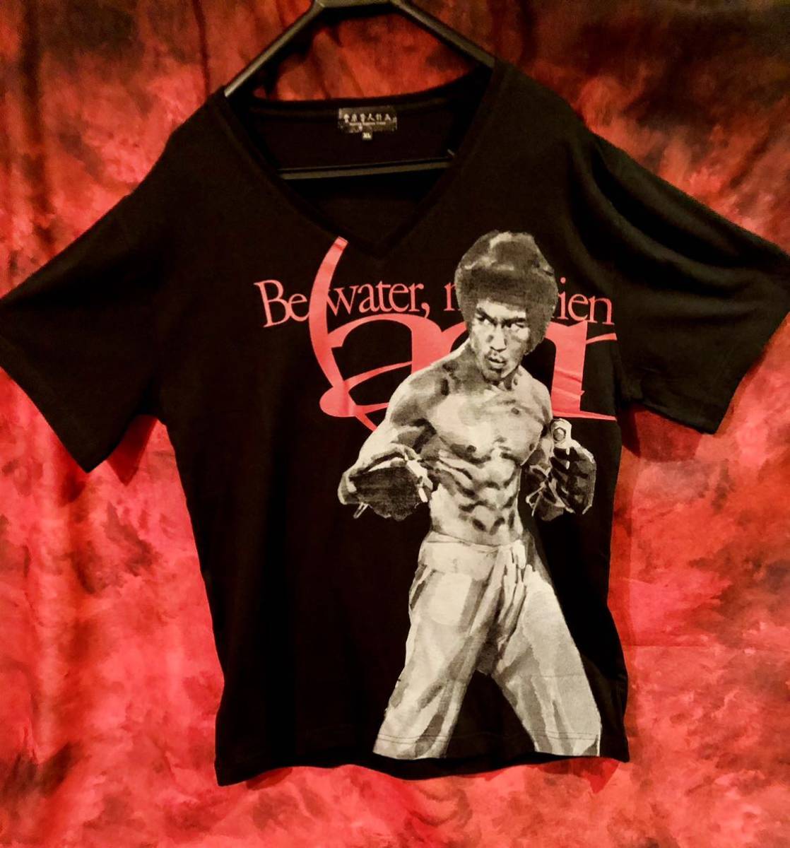 ブルース・リー 『ファイティングポーズ』菅原芳人書き下ろしブルース・リーイラスト集TシャツXL INSEPIRE BRUCE LEE ～★超貴重レア未使用