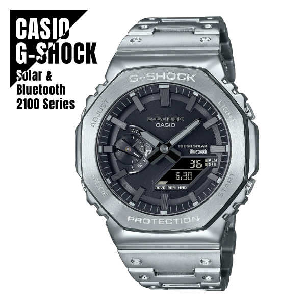 国内正規品 CASIO カシオ G-SHOCK Gショック タフソーラー モバイルリンク フルメタル シルバー GM-B2100D-1AJF 腕時計 メンズ ★新品