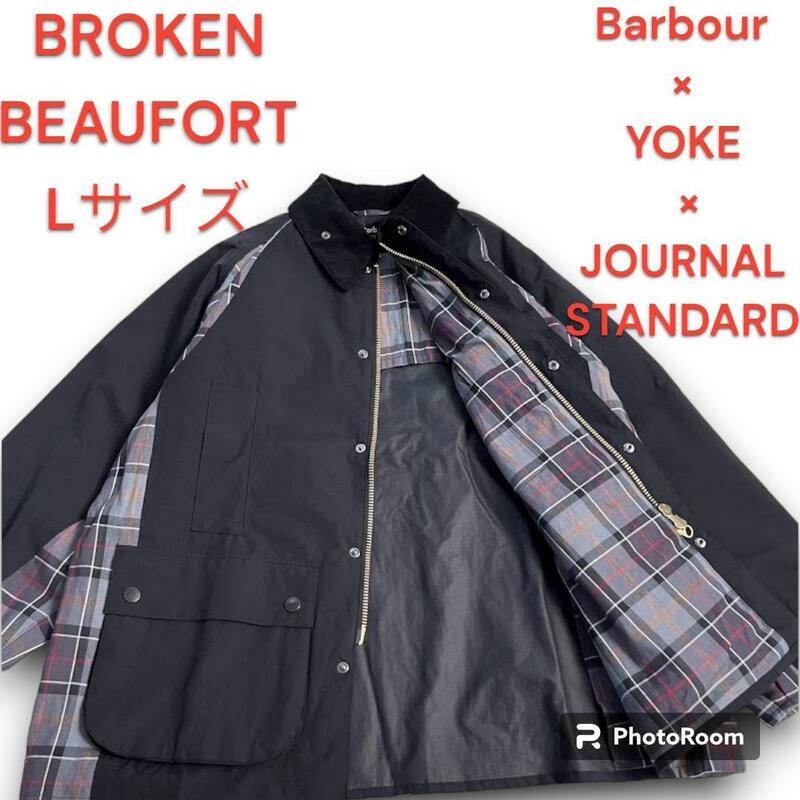 別注 BARBOUR×YOKE×JS BROKEN BEAUFORT バブアー×ヨーク×ジャーナルスタンダード ブルゾン タータンチェック 背抜き ジャケット L