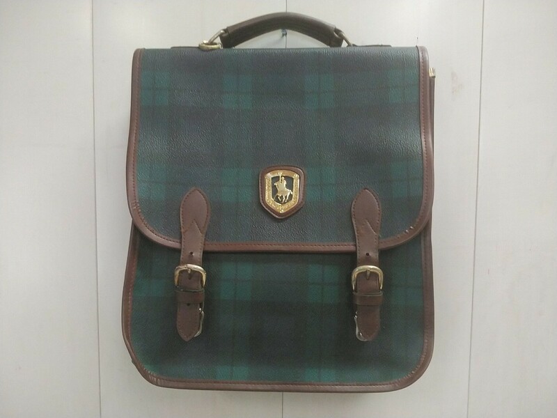 ポロクラブ POLO ビジネスバッグ【 BERKSHIRE POLO CLUB 31×35×マチ11cm 】中古品 メッキ剥がれあり ハンドバッグ