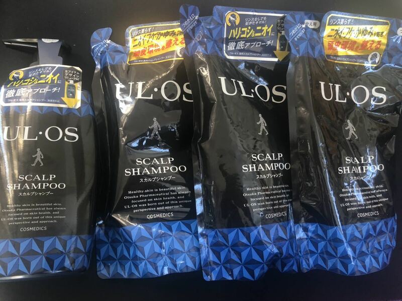 新品　ULOS　ウルオス　 スカルプシャンプー メンズ　本体　詰め替え　500ml　420ml　シャンプー　スカルプケア　男性用　4点　大塚製薬
