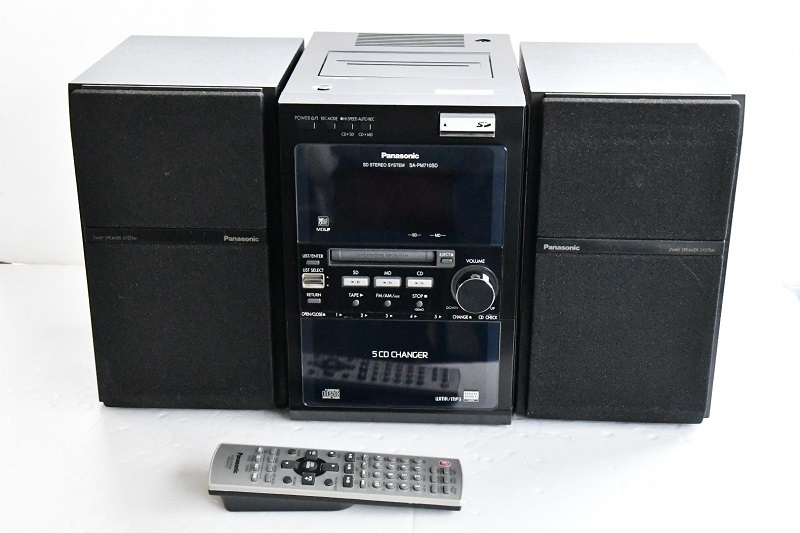 Panasonic SC-PM710SD-K SDステレオシステム ブラックCD MD SDカセット AM FMラジオ【中古】