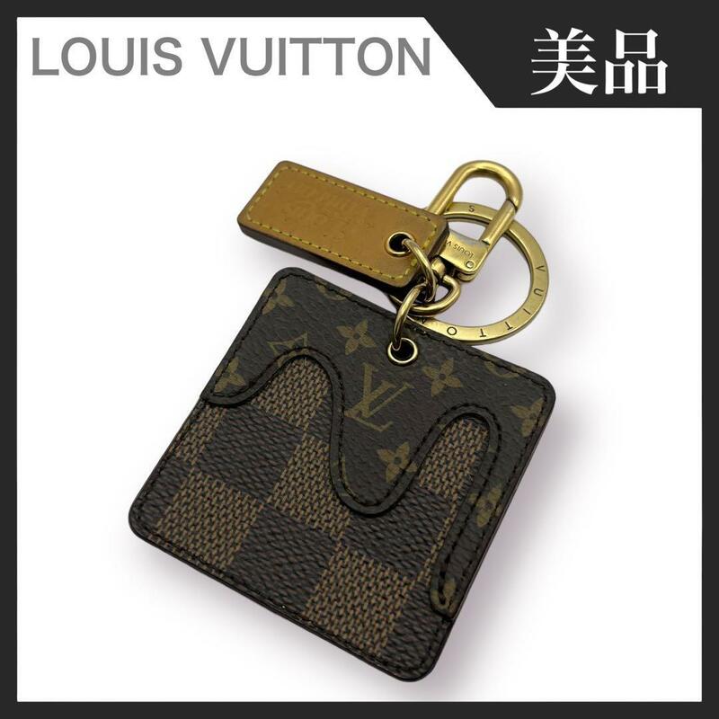 【美品】LOUIS VUITTON ルイヴィトン モノグラム ダミエ ポルトクレ チャーム