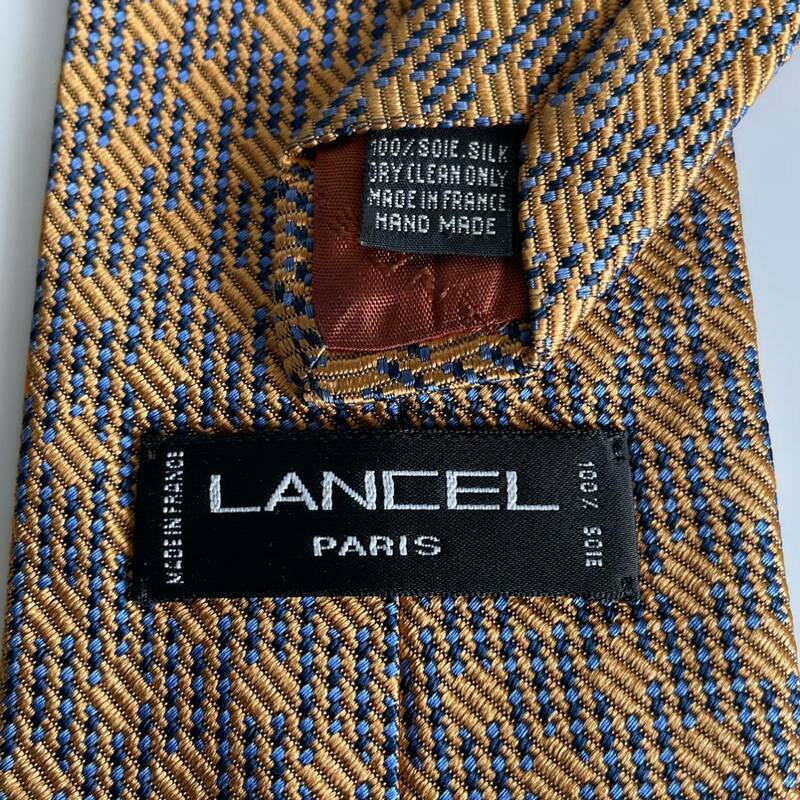 LANCEL(ランセル ) ブラウン青スクエアネクタイ