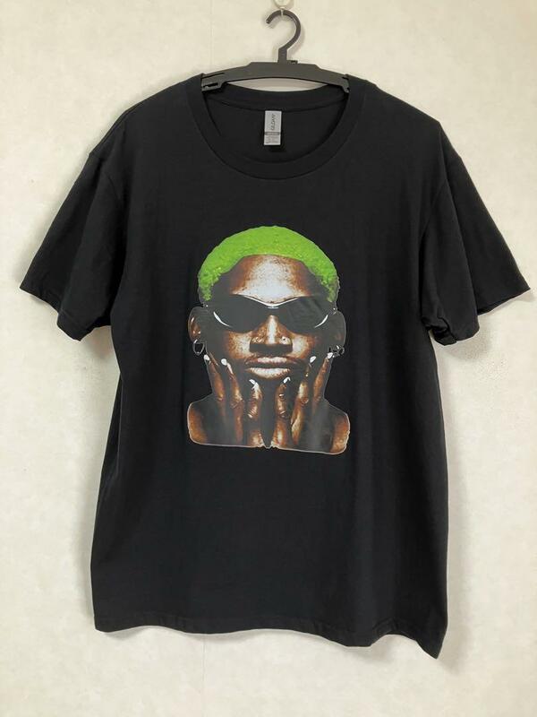 【未使用品】 NBA RODMAN デニス・ロッドマン Tシャツ ユニフォーム　ブラック　美品　コットン　シカゴ・ブルズ　ジョーダン　綿　美品　L