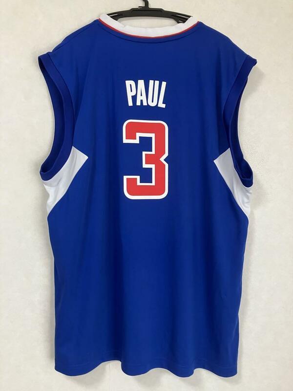 【美品】 CLIPPERS クリス・ポール NBA ロサンゼルス・クリッパーズ PAUL ＃3 adidas アディダス ユニフォーム ジャージ バスケ XL　シャツ