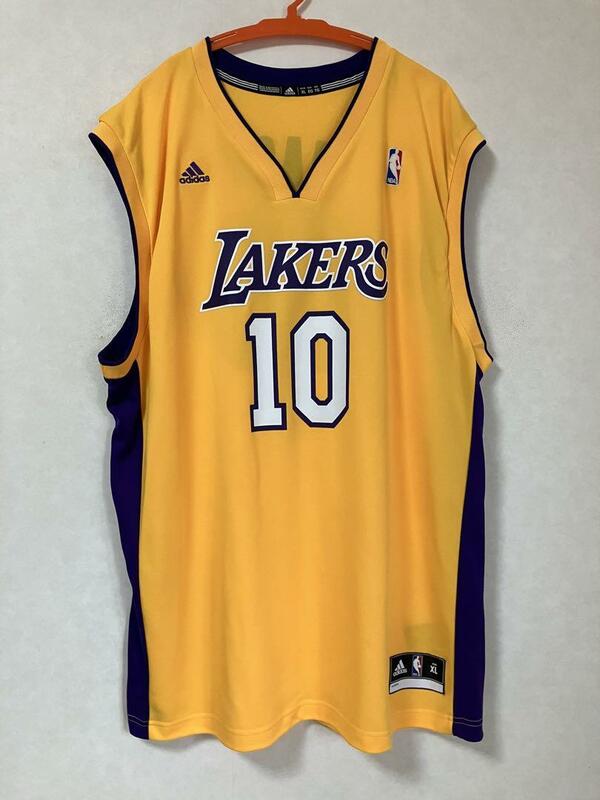 【美品】 NBA　LAKERS スティーブ・ナッシュ ★ ロサンゼルス・レイカーズ adidas アディダス ユニフォーム ジャージ バスケ XL　シャツ