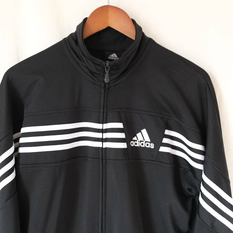 00s【 adidas 】アディダス トラック ジャージ ガイコツ / ブラック ホワイト 黒白 / size O / 古着 old