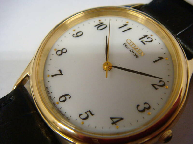 ◆◇547Z【高級】メンス　シチズン光発電FORMAクオーツ腕時計　定価22,000円（動品）見やすい全数字ダイヤルです◇◆