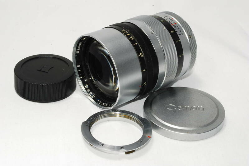 ★外観美品★超希少leica LーMアダプター付 Canon キャノン CANON LENS 85mm F1.5 L L39 ライカ Late Model 後期型 y926