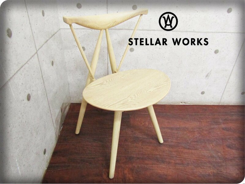 新品/未使用品/STELLAR WORKS/高級/FLYMEe/Piano Chair/Vilhelm Wohlert/アッシュ材/ダイニングチェア/サイドチェア/155,100円/ft8275k