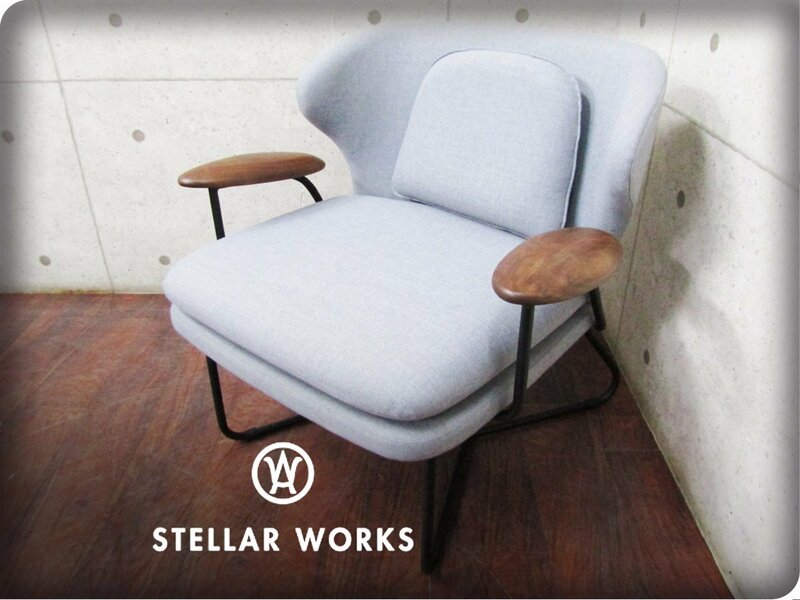 新品/未使用品/STELLAR WORKS/高級/FLYMEe/Chillax Lounge Chair/Nic Graham/ウォールナット材/スチール/ラウンジチェア/421,300円/ft8527k