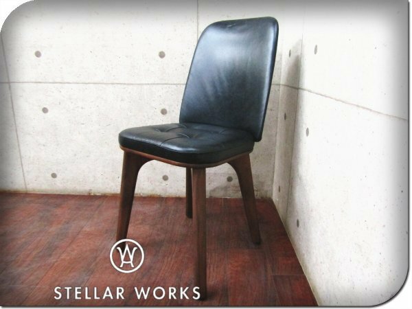 新品/未使用品/STELLAR WORKS/FLYMEe取扱い/Utility Highback Chair/Neri＆Hu/ウォールナット/スチール/牛革/チェア/150,700円/ft8423k