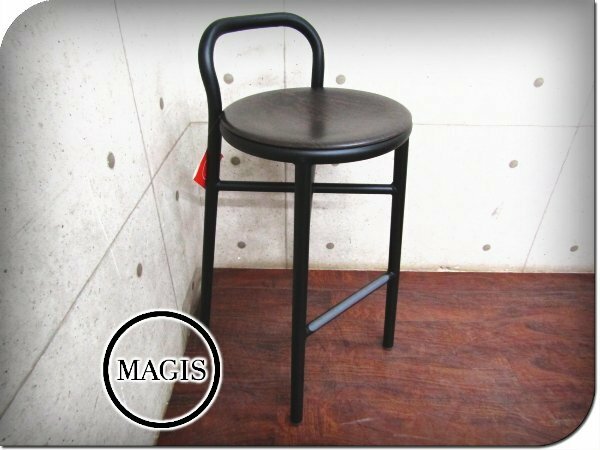 新品/未使用品/MAGIS/高級/PIPE STOOL H77/JASPER MORRISON /SD1220/black5130/dark-coloured beech7055/パイプスツール/106,700円yykn910k