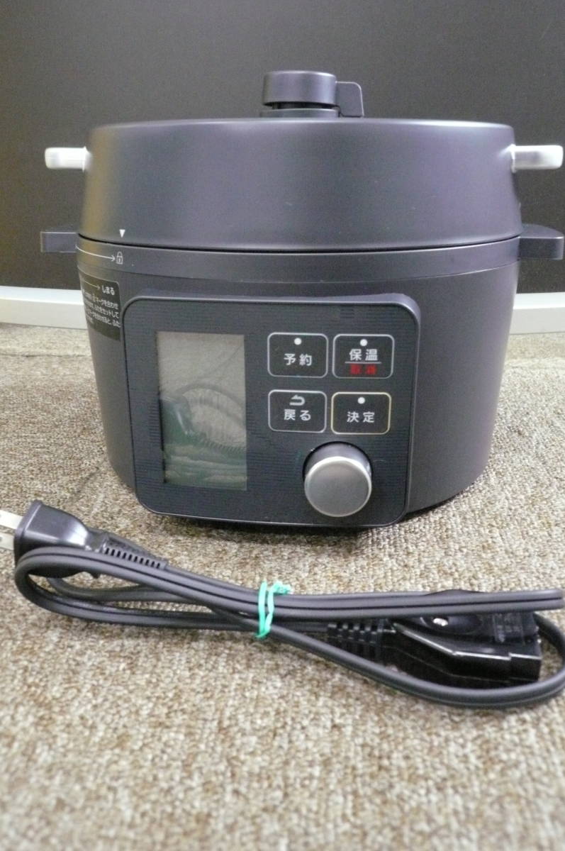 中古美品　アイリスオーヤマ電気圧力鍋　KPC-MA2-B　2.2L 　2019年製　[1-1352] ◆送料無料(北海道・沖縄・離島は除く)◆