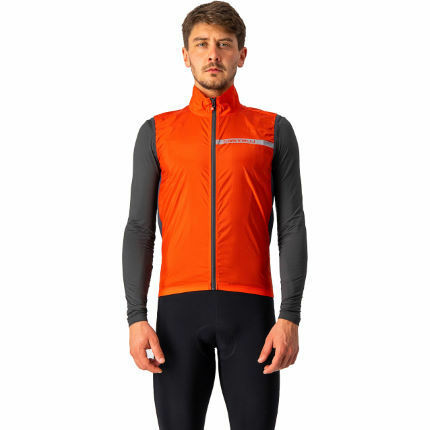 【新品 即決即日発送】Castelli カステリ / SQUADRA STRETCH VEST / FIERY RED-DARK GRAY / Mサイズ