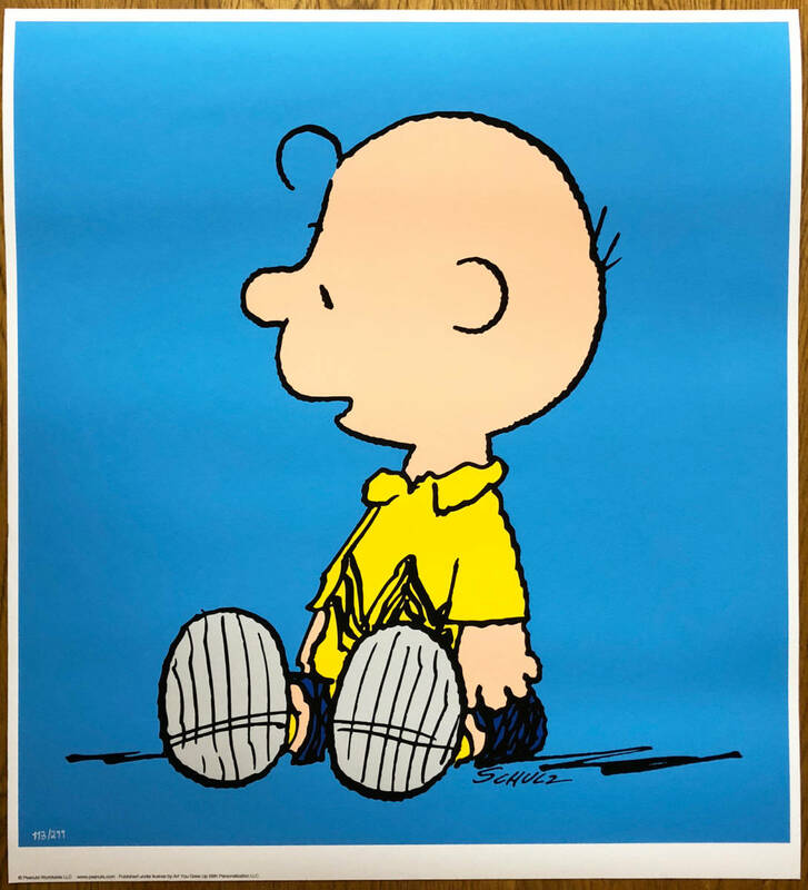 スヌーピー/ピーナッツ 65周年記念Ltd.Edition Silkscreen Print #3『Charlie Brown-Blue/チャーリーブラウン-ブルー』O-099