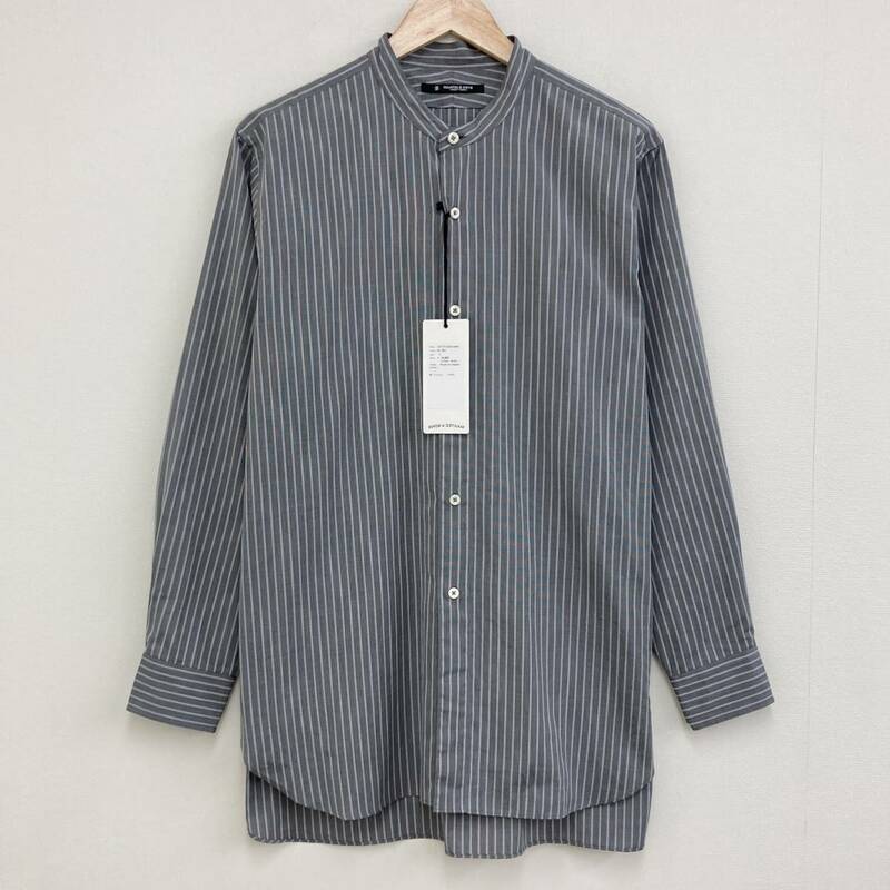 MAATEE&SONS ストライプ バンドカラーシャツ 2サイズ MTTV2303-0602 マーティーアンドサンズ 長袖シャツ BAND COLLAR SHIRTS 3080012