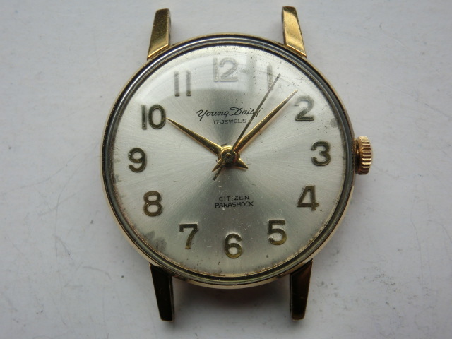 【ベルト無】シチズン 腕時計 ヤングデイリー 手巻き 金メッキ 小ぶりなサイズ