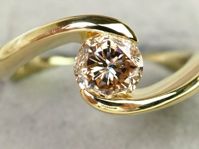 K18ゴールド 天然ダイヤモンド 0.747ct/4.8g リング 指輪 ♯12号