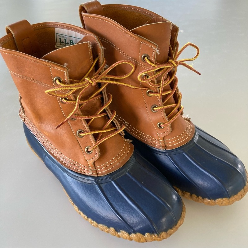 ●ビーンブーツ L.L.Bean レディース ウィメンズ ラバー 紺色 80's ビンテージ レア 希少