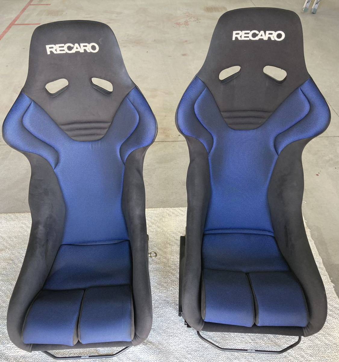 ☆希少極美品☆RECARO ts-g レカロTSGフルバケットシート二脚青黒 Porscheポルシェ996ターボシートレール左右セット バラ可