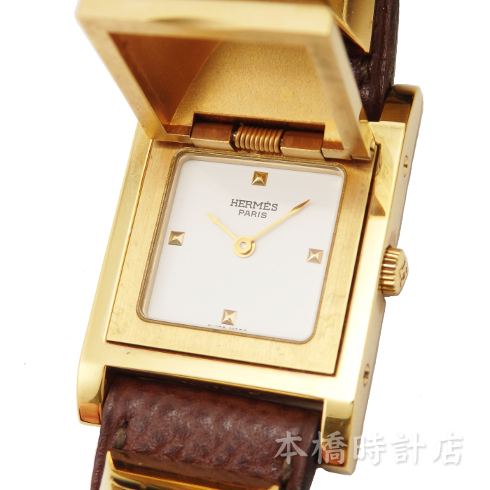 【中古】エルメス　HERMES　メドール　レディース　機械点検・電池交換済み