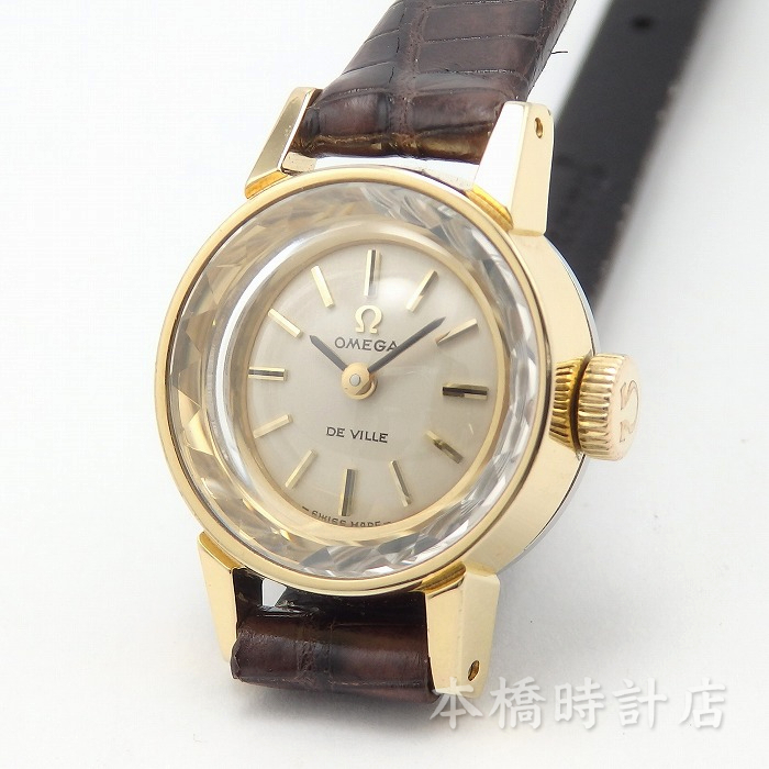 【中古】オメガ　OMEGA　511.166　レディース　手巻き　Cal485　1970年代　カットガラスモデル　OH済み