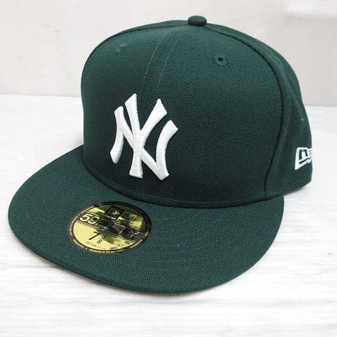 未使用品 ニューエラ NEW ERA 59FIFTY 5950 MLB ニューヨーク ヤンキース ベースボール キャップ 帽子 7 3/8 58.7cm 緑 グリーン 正規品