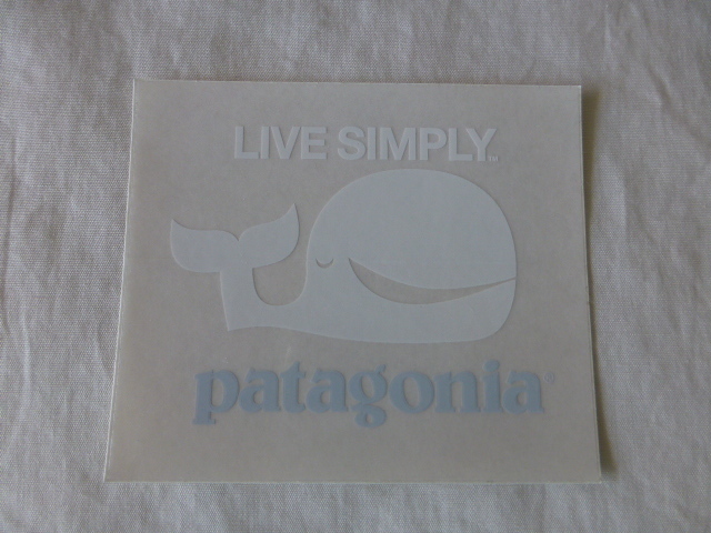 patagonia LIVE SIMPLY ステッカー LIVE SIMPLY patagonia クリア地 クジラ 鯨 くじら live simply パタゴニア PATAGONIApatagonia