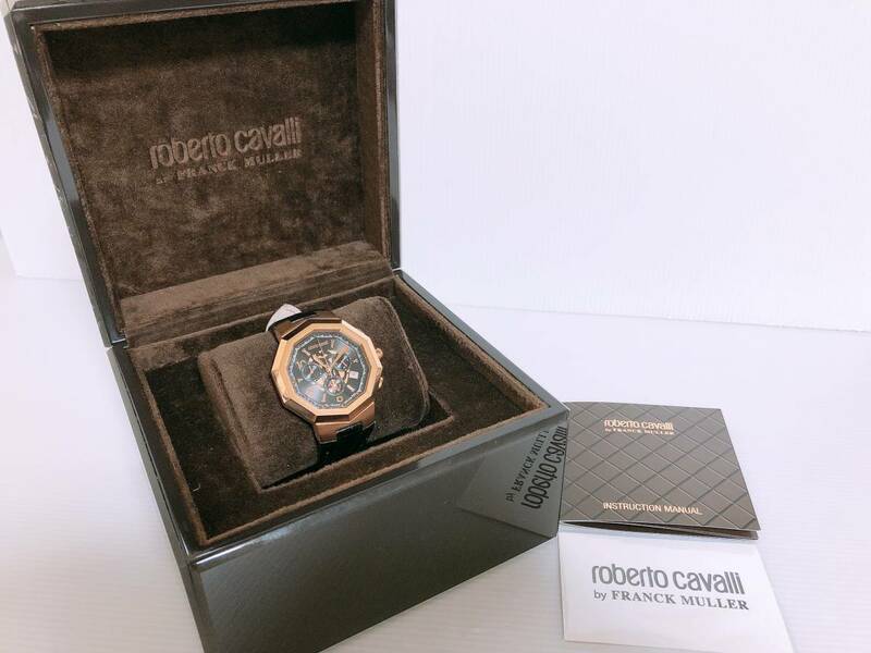 Roberto Cavalli ロベルトカヴァリ by FRANK MULLER フランクミュラー クロノグラフ クォーツ デイト メンズ腕時計