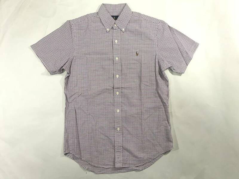 新品 13549 Sサイズ 半袖 チェック ボタンダウン シャツ polo ralph lauren ラルフ ローレン ポロ