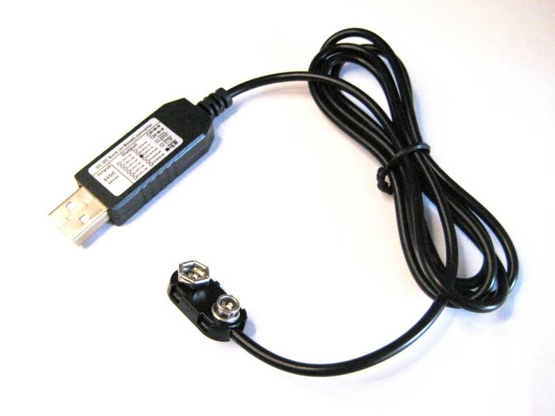 (送料120円～) USB 5V → 9V 変換 ケーブル アダプター 角型電池 アダプター 006P型 #8851 在庫１