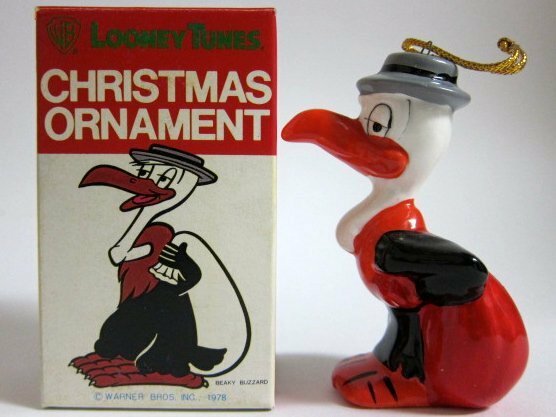 1978 ルーニーテューンズ ビーキー・バザード クリスマス セラミック オーナメント ビンテージ Looney Tunes BEAKY BUZZARD