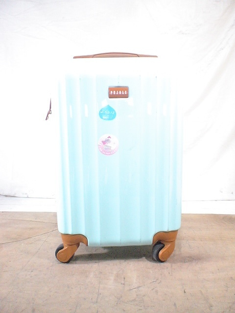 4157　PUJOLS　水色　TSAロック付　鍵付　スーツケース　キャリケース　旅行用　ビジネストラベルバック
