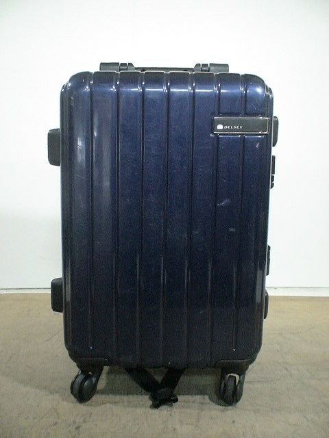 4573　DELSEY　紺　TSAロック付　スーツケース　キャリケース　旅行用　ビジネストラベルバック