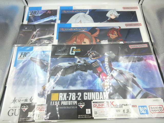 ☆一番くじ 機動戦士ガンダム ガンプラ 2023 K賞 ビジュアルボード 6枚セット ダブり無し 未開封品 バンダイ☆