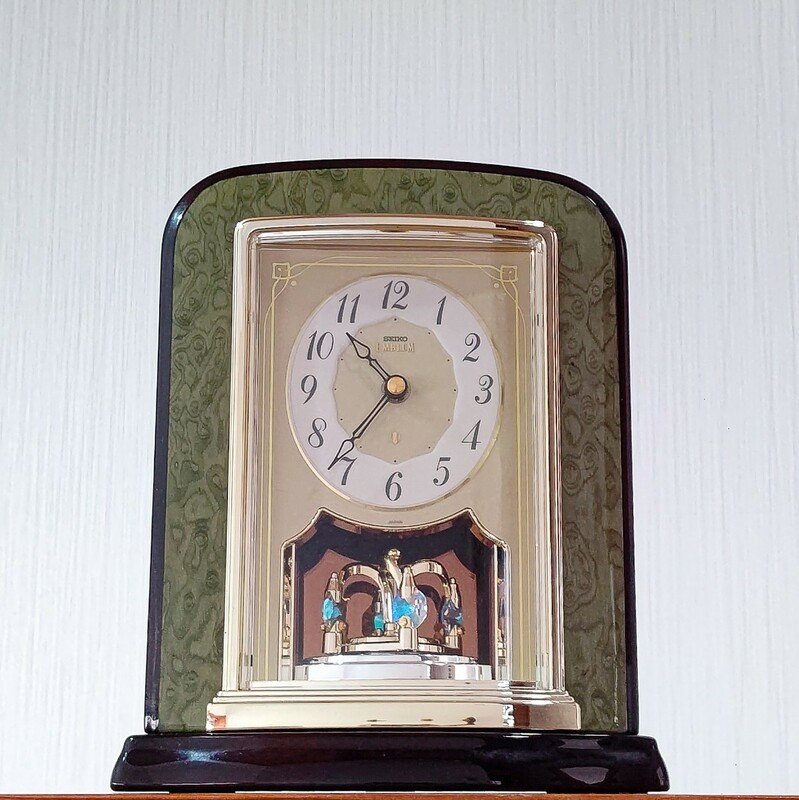 SEIKO EMBLEM セイコー エンブレム 高級 置時計 レトロ 回転飾り振り子 中古 送料無料 即決