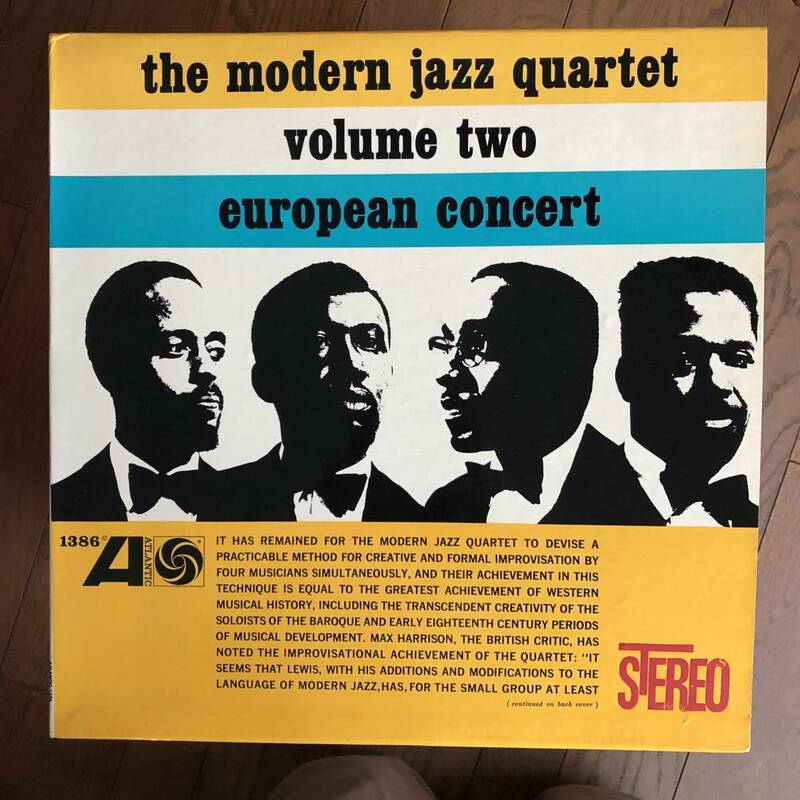 The Modern Jazz Quartet / European Concert Volume 2 / 超美盤 / MJQ / Atlantic STEREO盤