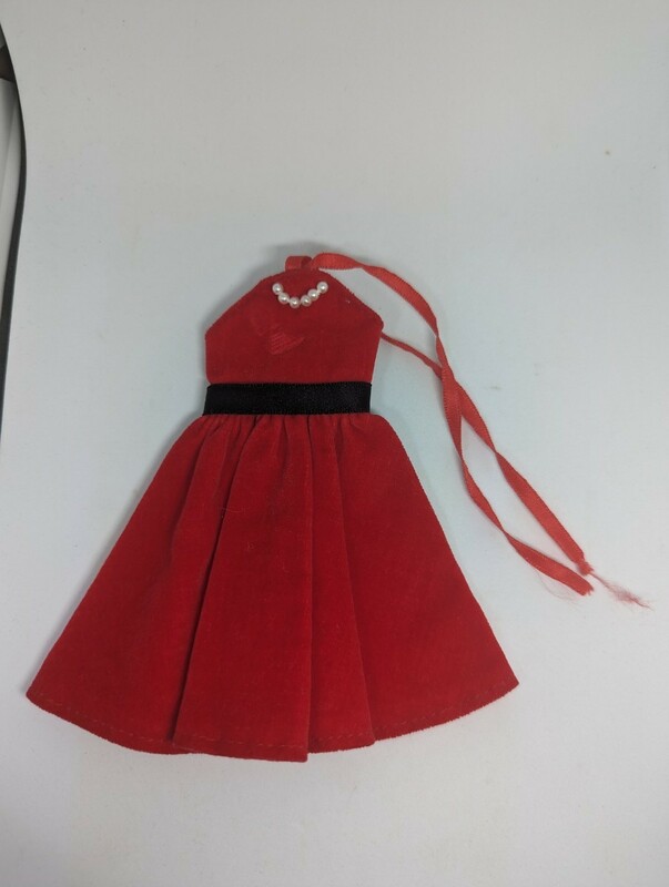 リカちゃん ジェニー ドレス 赤色 洋服 服 衣装 昭和レトロ 着せ替え人形 人形