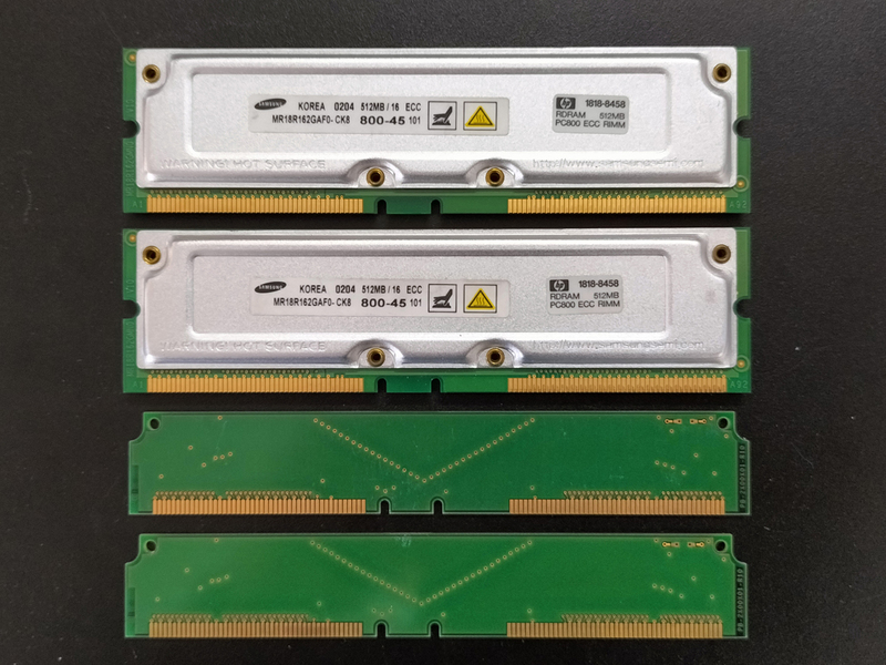 RIMM 512MB/16 ECC 800-45 2枚セット(合計1GB) C-RIMM2枚付き #1