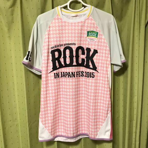 メール便可! 美品! rockin`on ROCK IN JAPAN FES 2015 (ロッキンオン ロックイン ジャパン フェス) Tシャツ PINK (L) | MENS メンズ ピンク