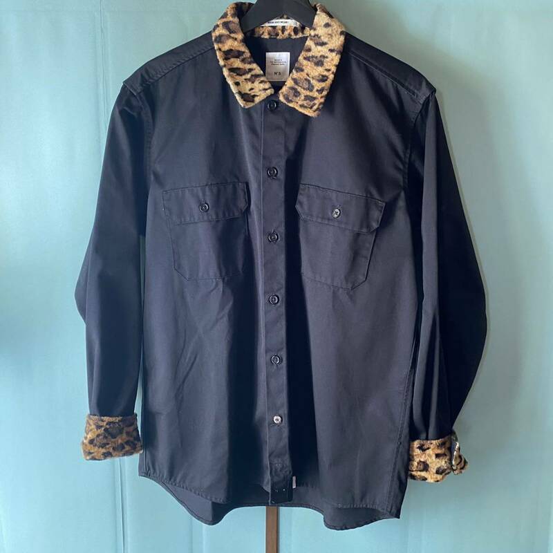 BEDWIN ベドウィン L/S LEOPARD COLLAR WORK SHIRT BOB 襟レオパード ワークシャツ 3サイズ Lサイズ デッドストック