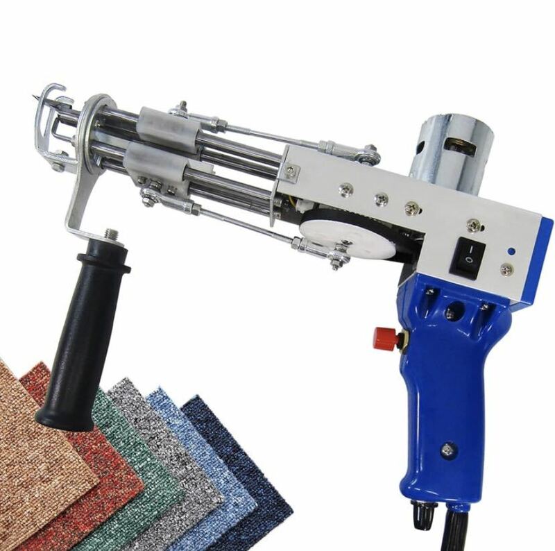 ラグタフティングガン ラグ編み機 カーペット織り機 絨毯メーカー 高効率 業務用100-240Ｖ (ループパイル)