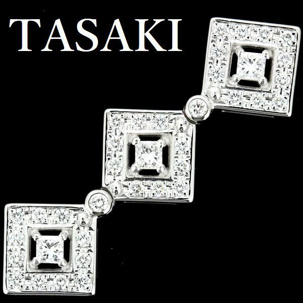 田崎真珠 TASAKI 2way ダイヤモンド 0.53ct ペンダント K18WG