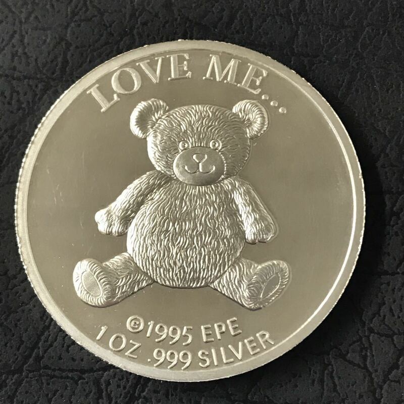 ELVIS エルヴィス・プレスリー 銀貨 LOVE ME... 1995 EPE 1OZ.999 SILVER シルバー メダル 純銀 エルビス アンティークコイン